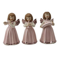 DEKORAČNÝ ANJEL - pink, Lifestyle, keramika (7,9/14/7,3cm) - X-Mas