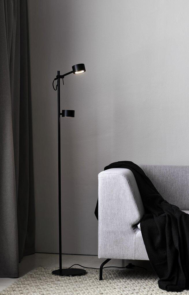 LED-STEHLEUCHTE CLYDE 26,6/138 cm   - Schwarz, Design, Metall (26,6/138cm) - Nordlux