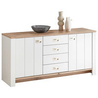 KOMODA S VRATIMA - siva/boja nikla, Konvencionalno, metal/pločasti materijal (162,4/79,3/44,5cm) - Hom`in