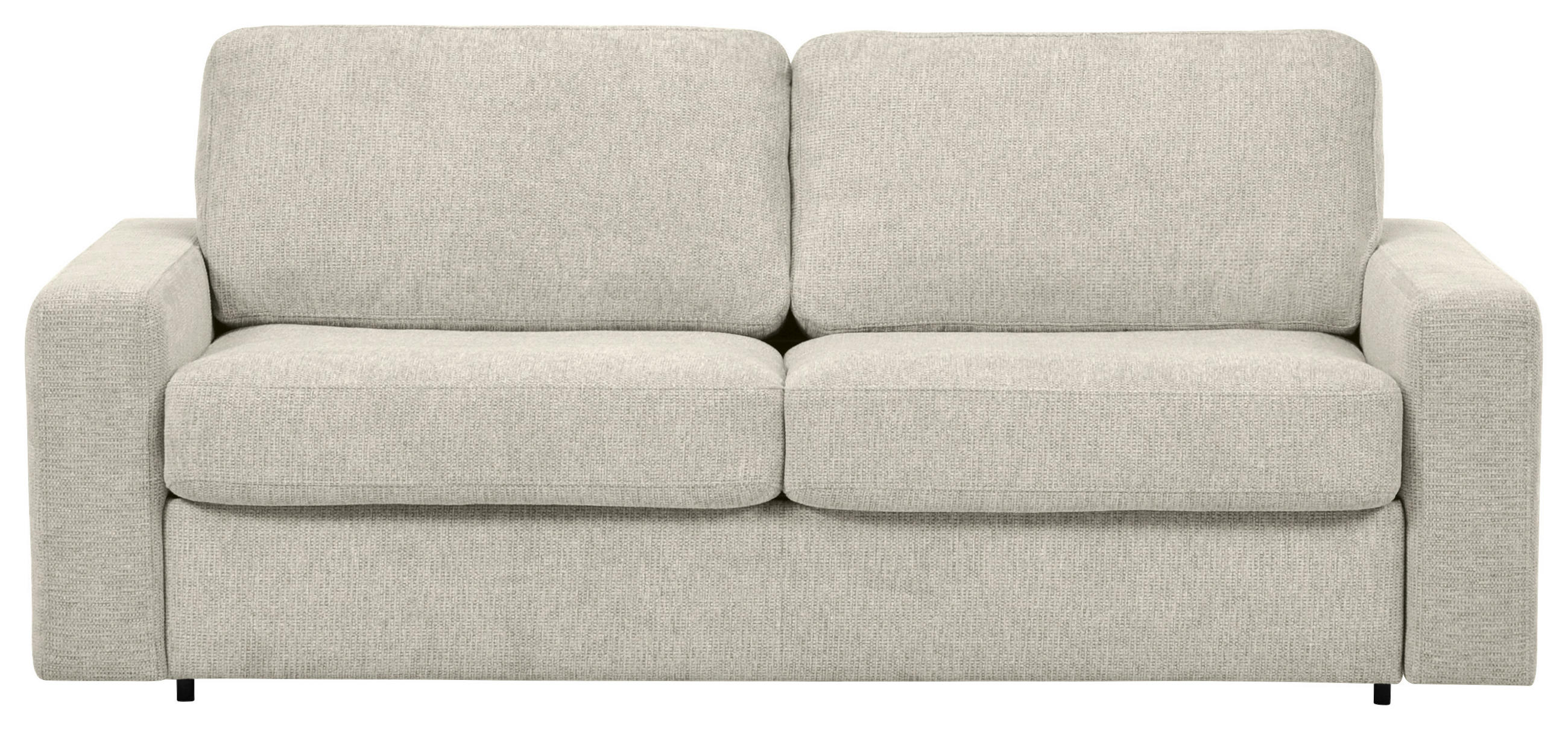 SCHLAFSOFA Flachgewebe Weiß  - Schwarz/Weiß, MODERN, Kunststoff/Textil (195/80/100cm) - Carryhome