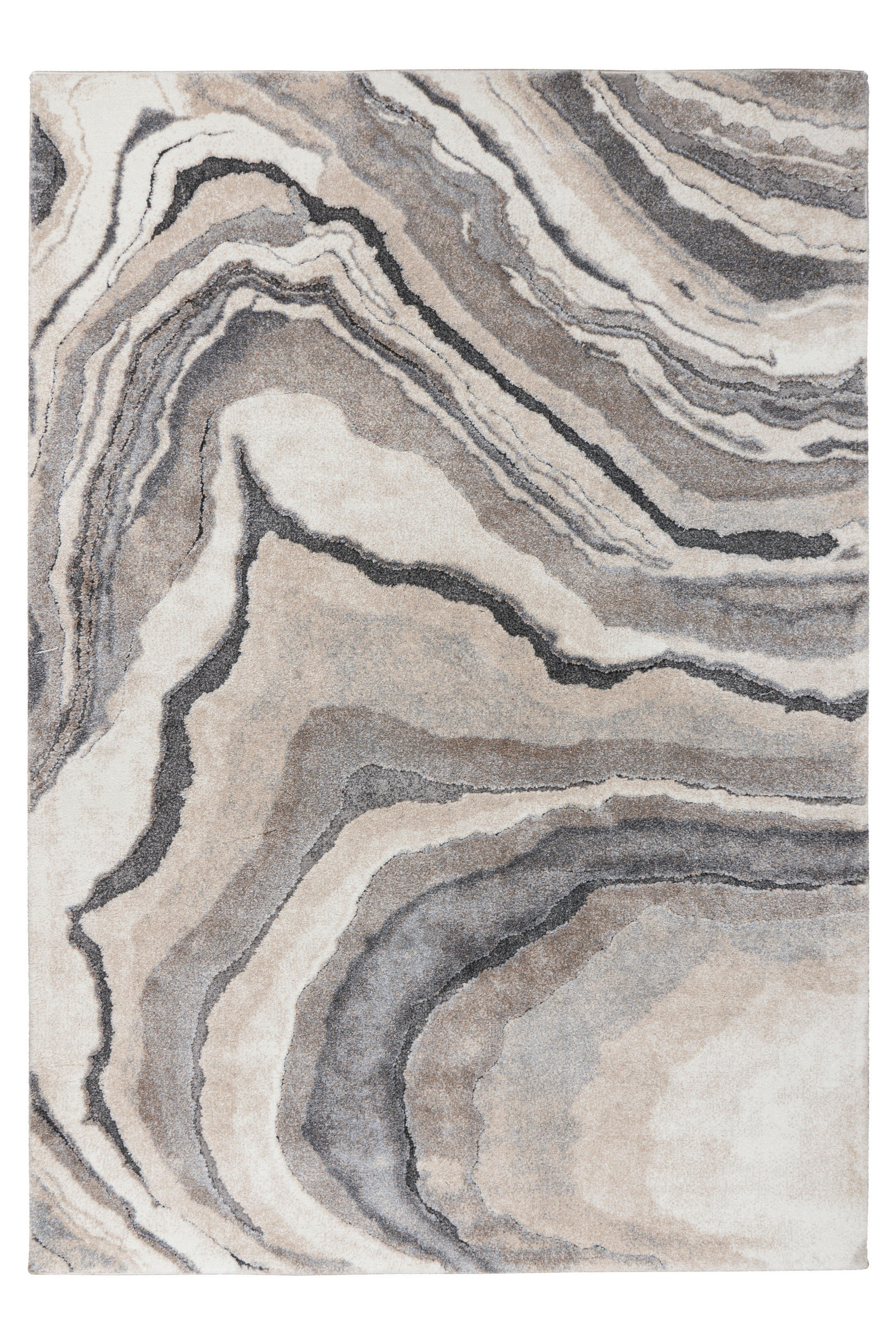 WEBTEPPICH 60/110 cm Creme, Grau  - Creme/Grau, KONVENTIONELL, Kunststoff/Textil (60/110cm) - Obsession