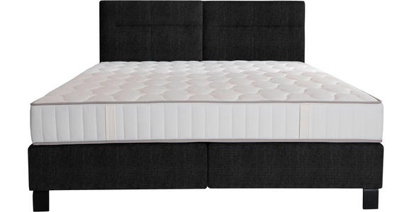 BOXSPRINGBETT 180/220 cm  in Graphitfarben  - Schwarz/Graphitfarben, KONVENTIONELL, Textil/Metall (180/220cm) - Esposa