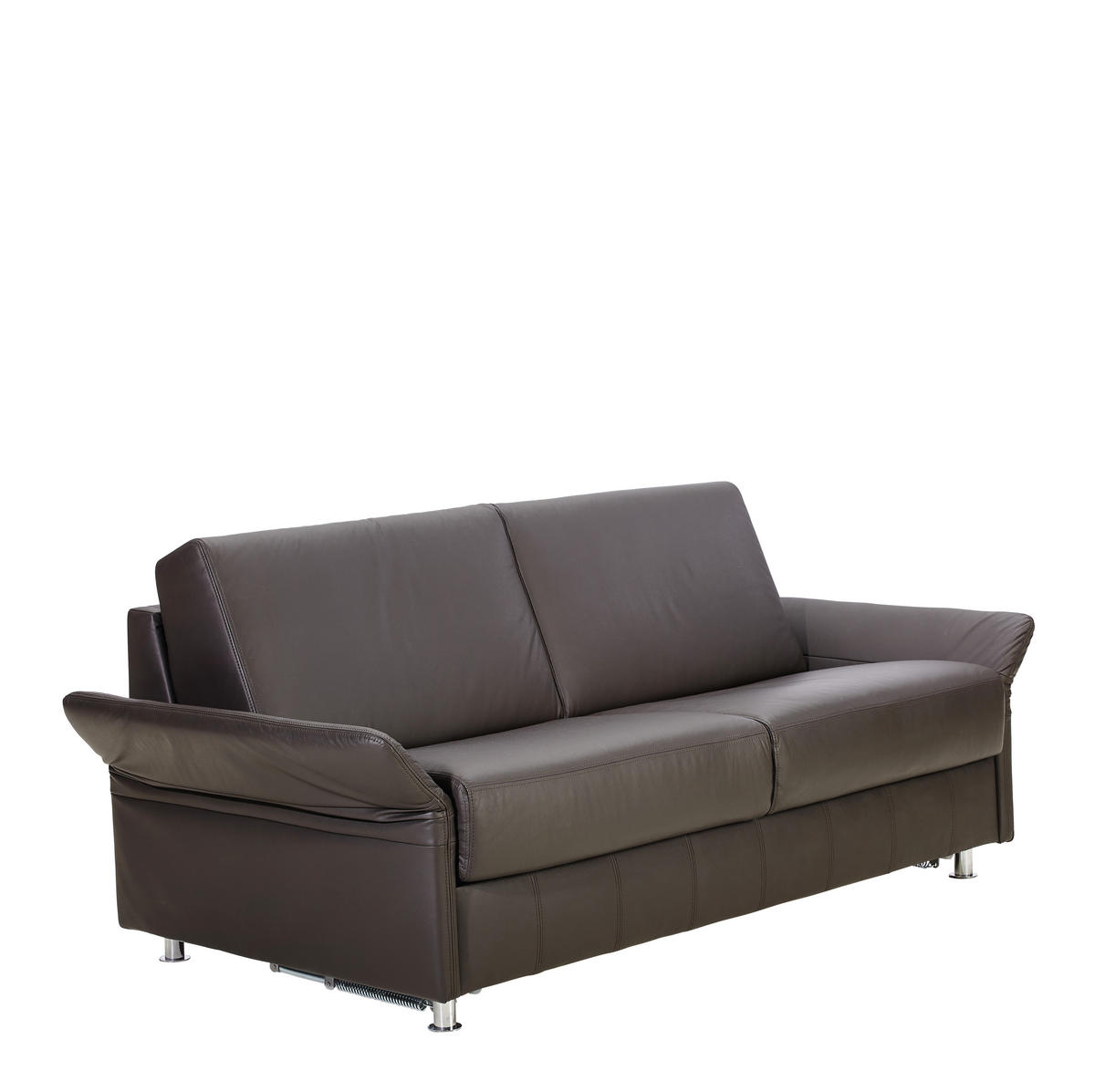 SCHLAFSOFA in Leder Braun  - Chromfarben/Braun, Design, Leder/Metall (209/84/100cm) - Bali