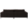 ECKSOFA  in Flachgewebe Mokka  253/177 cm  - Schwarz/Mokka, Design, Textil/Metall (253/177cm) - Dieter Knoll