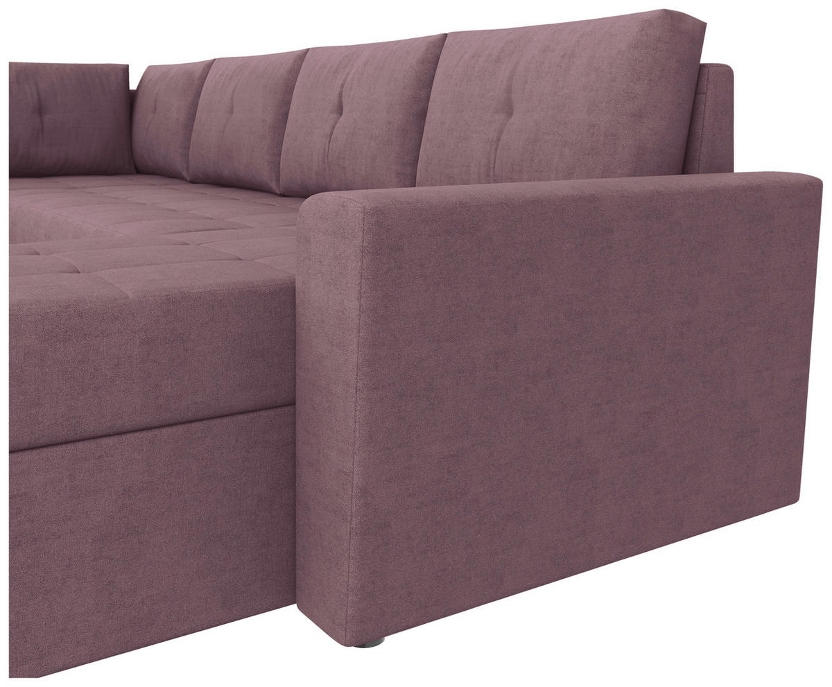 WOHNLANDSCHAFT TERMOLI Rosa Jacquard  - Schwarz/Rosa, Design, Kunststoff/Textil (212/297/155cm) - MID.YOU