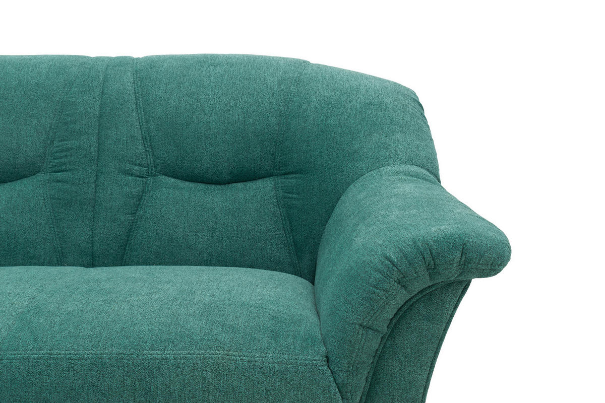 ECKSOFA Petrol Mikrofaser  - Petrol/Schwarz, KONVENTIONELL, Kunststoff/Textil (146/232cm) - MID.YOU