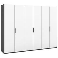 DREHTÜRENSCHRANK 300/229/60 cm,  in Anthrazit, Grau, 6-türig  - Anthrazit/Grau, Design, Holzwerkstoff/Metall (300/229/60cm) - Musterring