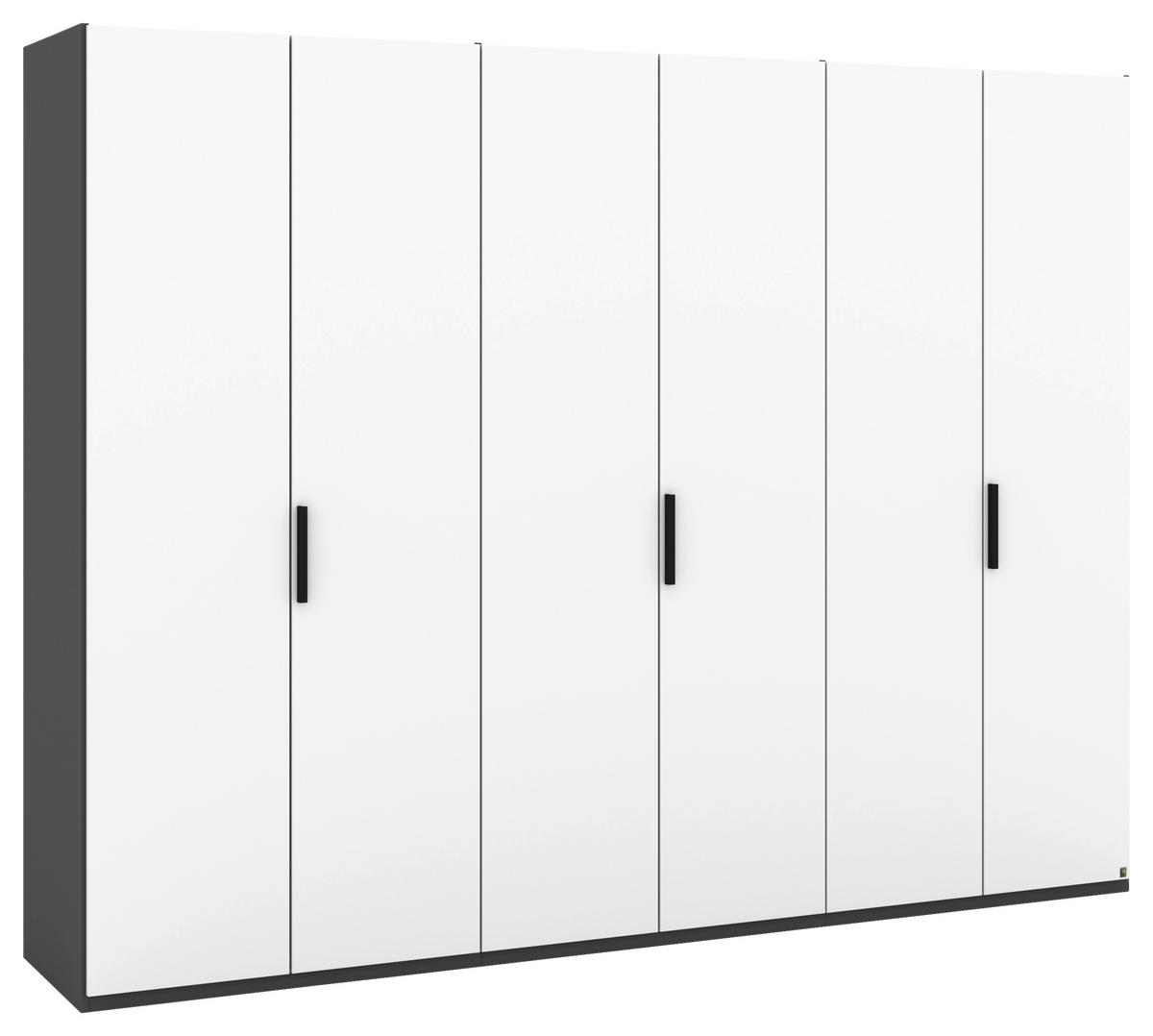 DREHTÜRENSCHRANK 300/229/60 cm,  in Anthrazit, Grau, 6-türig  - Anthrazit/Grau, Design, Holzwerkstoff/Metall (300/229/60cm) - Musterring