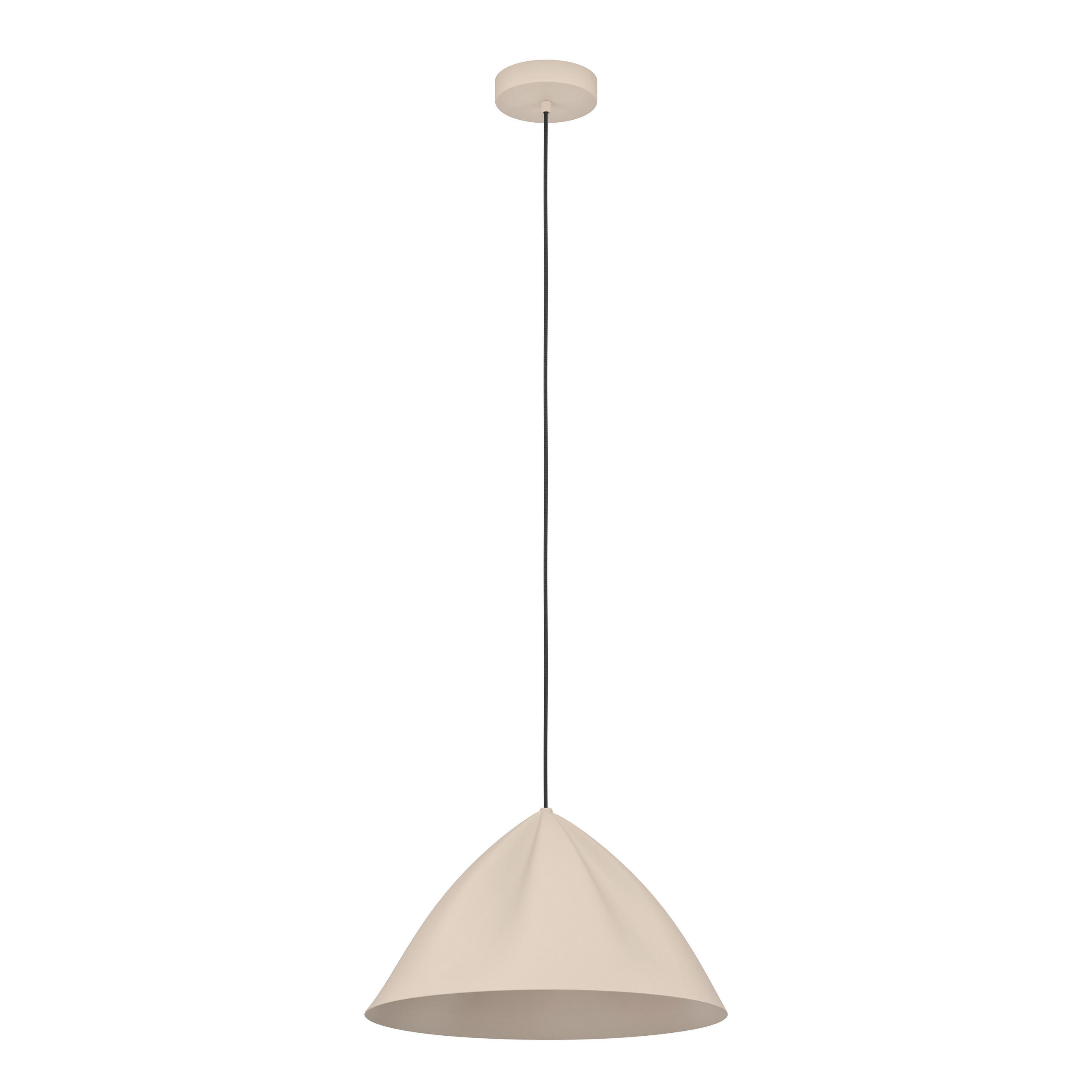 VISEČA SVETILKA  Podore      42.5/110 cm      E27 - peščene barve, Design, kovina (42.5/110cm)