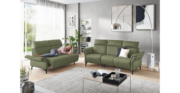 2-SITZER-SOFA in Mikrofaser Hellgrün - Schwarz/Hellgrün, KONVENTIONELL, Textil/Metall (178/103/95cm) - Dieter Knoll