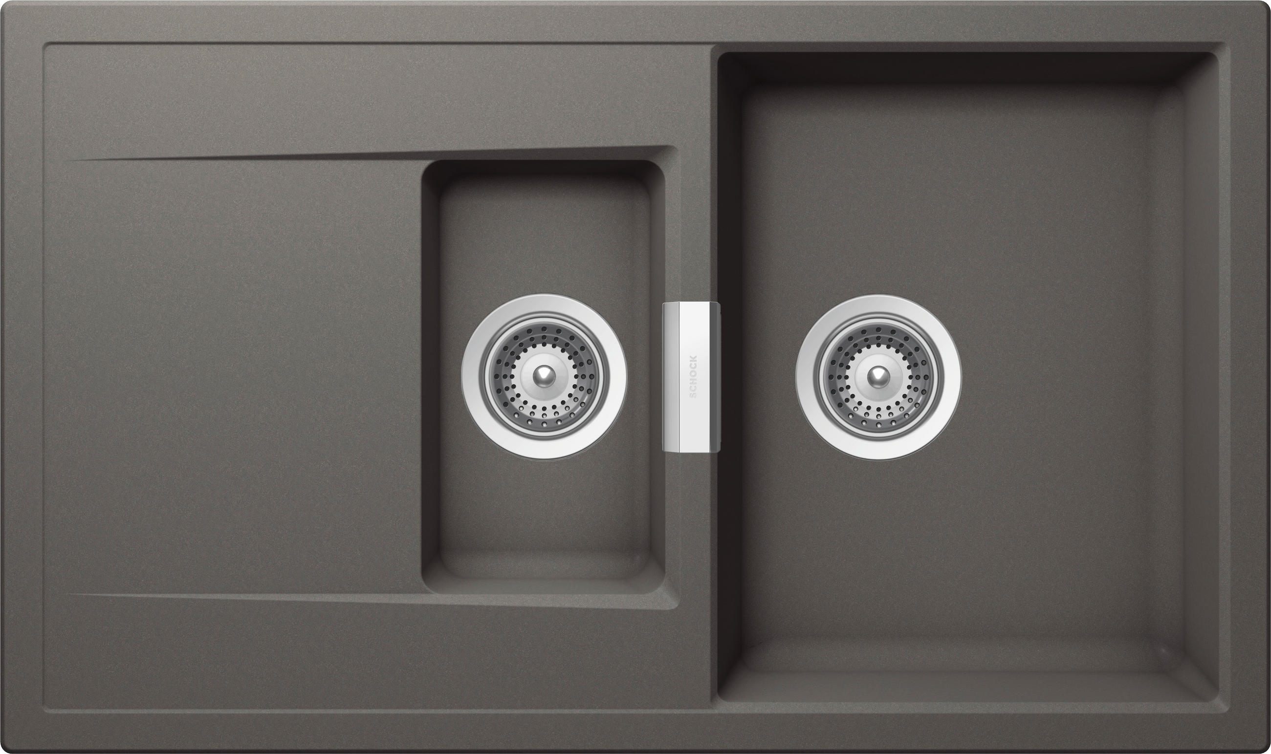 SPÜLE MONO D-150-U / MOND150USIL  - Grau, Basics, Stein (86/51cm) - Schock