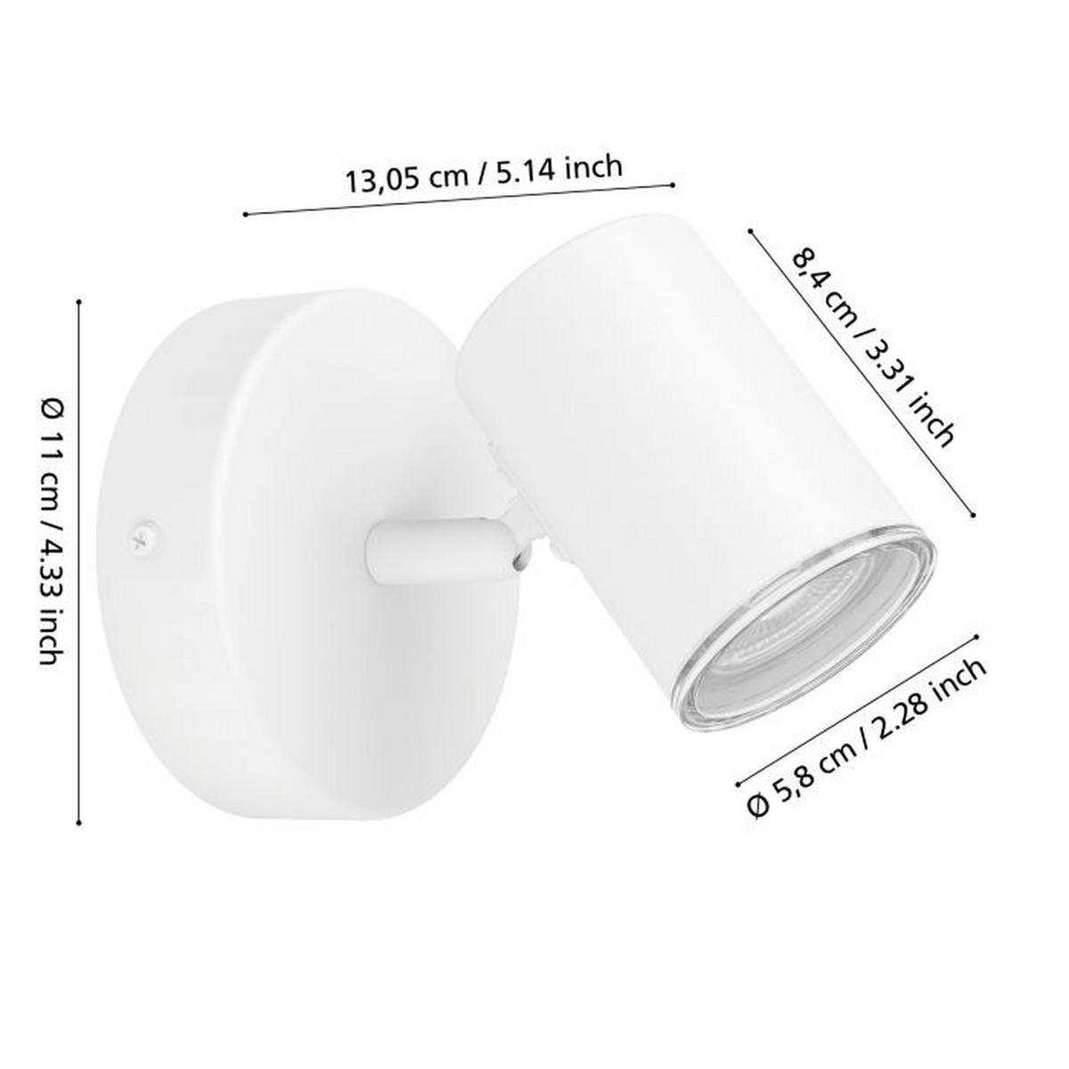 REFLEKTOR CONSUMA 1  - bela, Osnovno, metal (11/11.5cm)