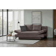 SCHLAFSOFA Cord Taupe  inkl. Bettkasten, Schlaffunktion, Armteilverstellung  - Taupe/Schwarz, Design, Textil/Metall (200/85/90cm) - Novel