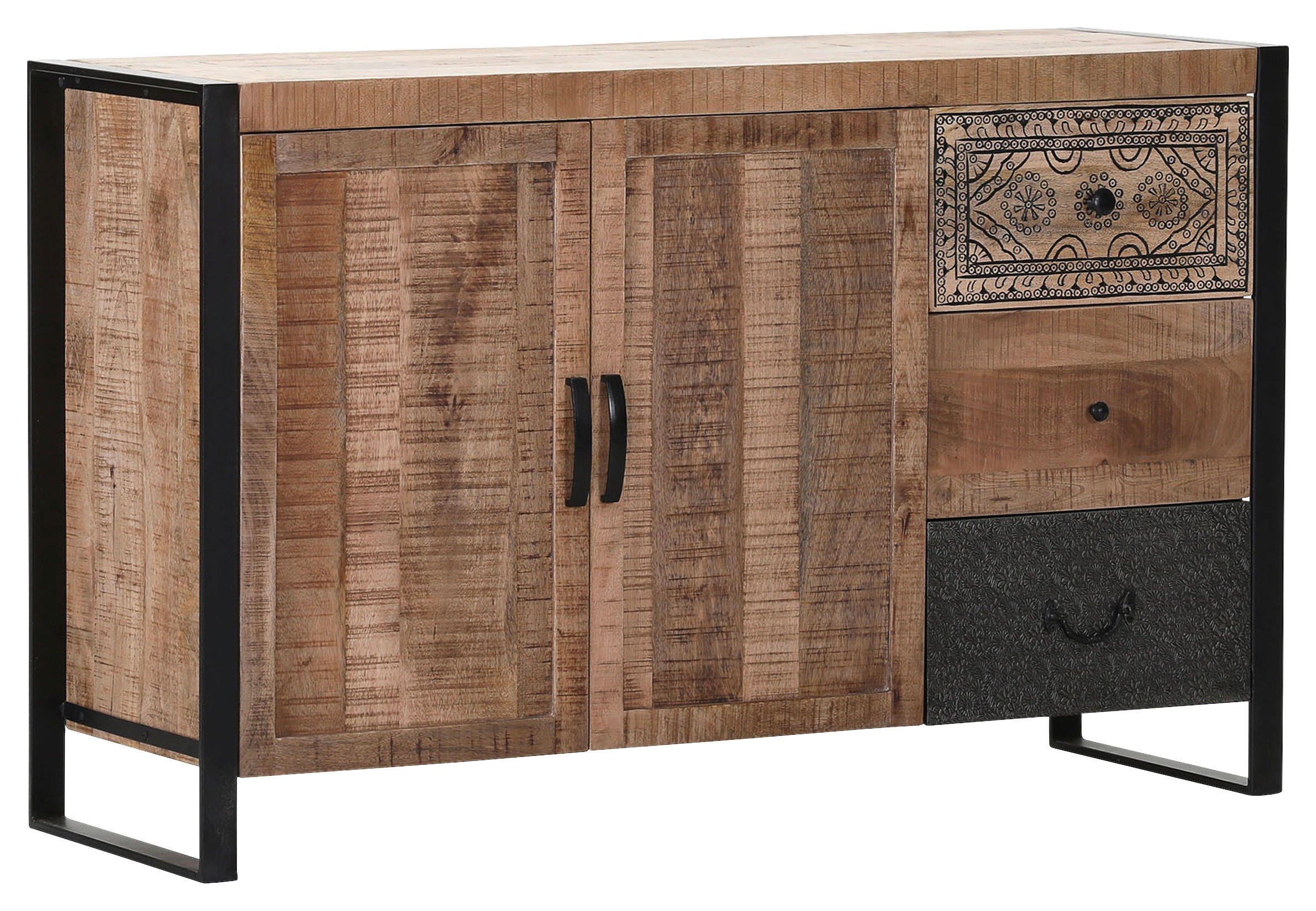 SIDEBOARD 130/80/43 cm  in Braun, Naturfarben, Schwarz  - Schwarz/Braun, Design, Holz/Holzwerkstoff (130/80/43cm) - Landscape