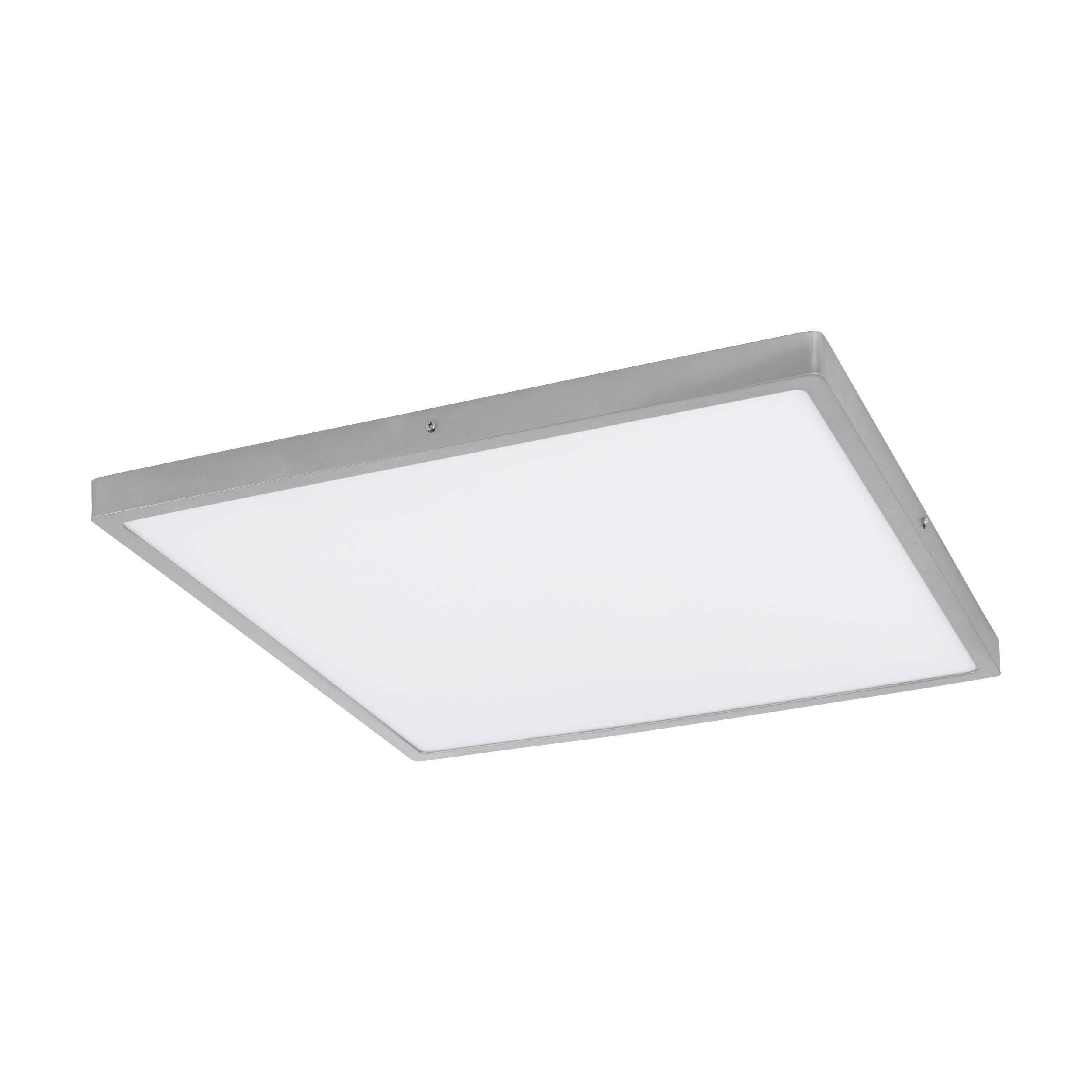 AUFBAULEUCHTE - Weiss/Silberfarben, Basics, Kunststoff/Metall (50/50/3cm) - Eglo