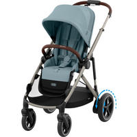 KINDERWAGEN E-GAZELLE S  - Taupe/Hellblau, Basics, Kunststoff/Metall (94.5-107,5/66/100cm) - Cybex