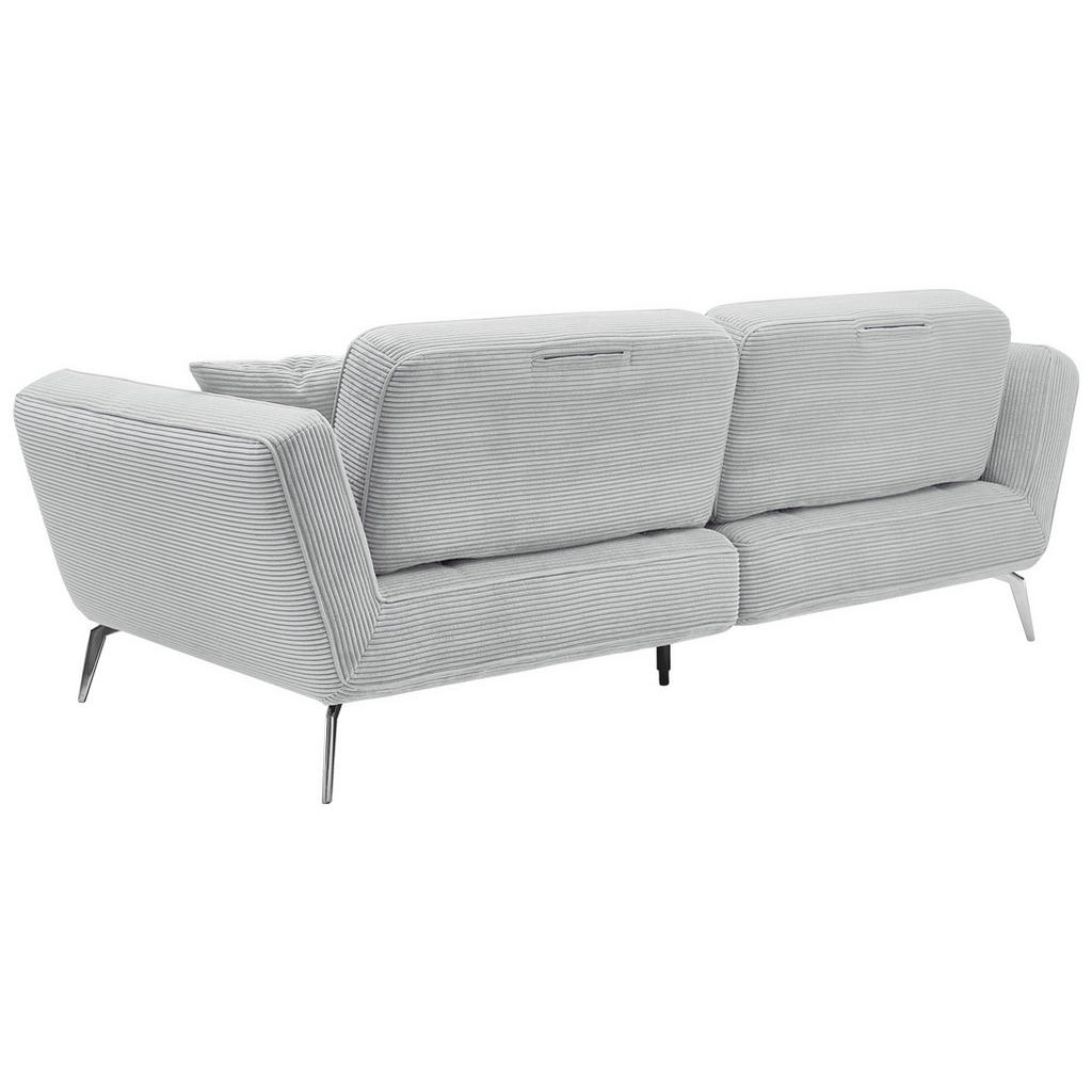 Thumbnail - SetOne by Musterring 3-Sitzer-Sofa, Silber, Textil, 260x90x125 cm, Fußauswahl, Stoffauswahl, Sitzqualitäten, Hocker erhä...