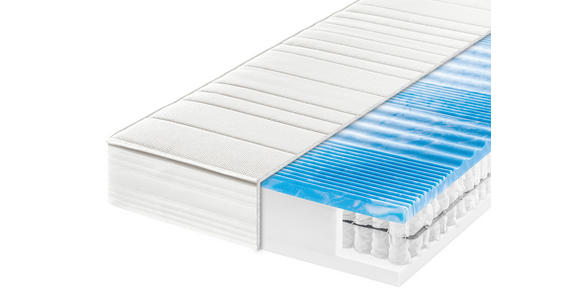 GEL-TASCHENFEDERKERNMATRATZE 90/200 cm Höhe ca. 20 cm  - Weiß, Basics, Textil (90/200cm) - Sleeptex