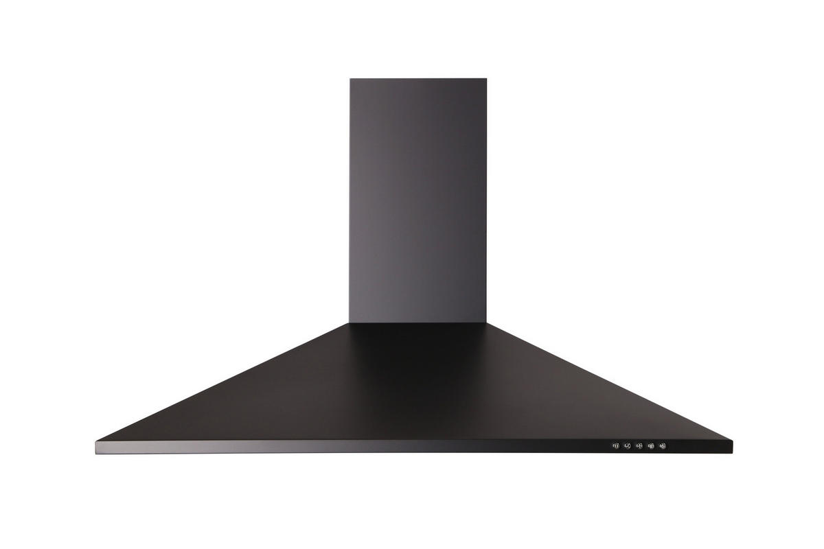 DUNSTABZUGSHAUBE CH22055-90S  - Schwarz, Basics, Metall (90/58-96/47,5cm) - Respekta