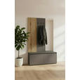 GARDEROBE  in 120/200/36,6 cm  - Eichefarben/Anthrazit, KONVENTIONELL, Holzwerkstoff (120/200/36,6cm) - Carryhome