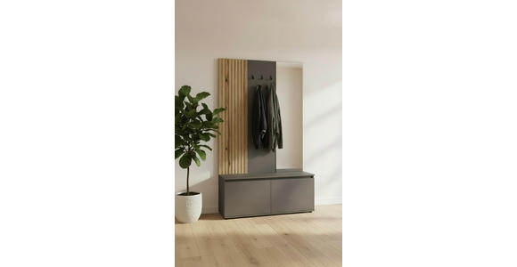 GARDEROBE  in 120/200/36,6 cm  - Eichefarben/Anthrazit, KONVENTIONELL, Holzwerkstoff (120/200/36,6cm) - Carryhome