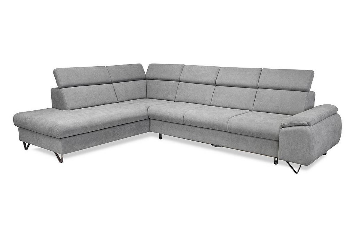 UGAONA GARNITURA siva  - boja hroma/siva, Moderno, tekstil/drvo (232/315cm) - Hom`in