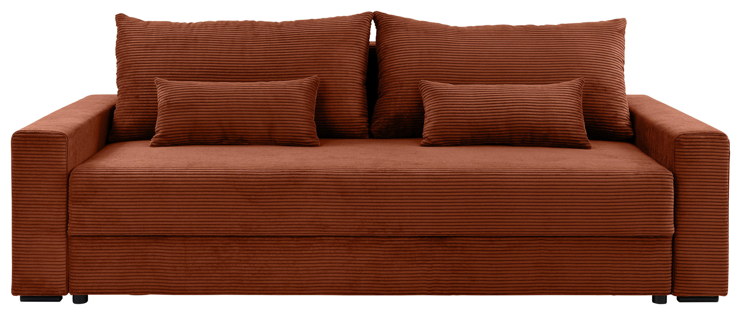 SCHLAFSOFA  in Cord Kupferfarben  - Schwarz/Kupferfarben, KONVENTIONELL, Kunststoff/Textil (233/92/108cm) - Carryhome