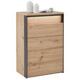 KOMMODE KOMMODE, 58/88/38 cm, 4 Schublade(n)  - Schwarz/Eiche Artisan, KONVENTIONELL, Holzwerkstoff (58/88/38cm) - Voleo
