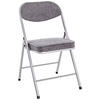 KLAPPSESSEL Grau, Alufarben  - Alufarben/Grau, MODERN, Textil/Metall (47/79/53cm)