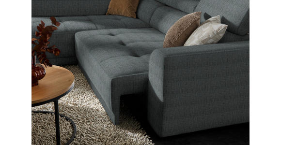 ECKSOFA in Chenille Grau 205/284 cm - Schwarz/Grau, Design, Kunststoff/Textil (205/284cm) - Xora
