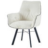 STOL MED ARMSTÖD järn  - cremefärgad, Design, metall/textil (64/91/61cm) - Kayoom