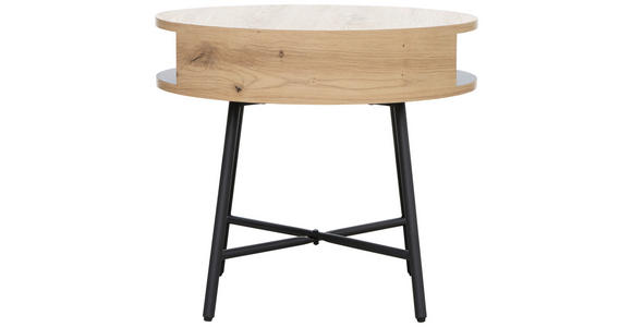 BEISTELLTISCH in Metall, Holzwerkstoff 55/55/50 cm  - Eichefarben/Schwarz, Design, Holzwerkstoff/Metall (55/55/50cm) - Carryhome