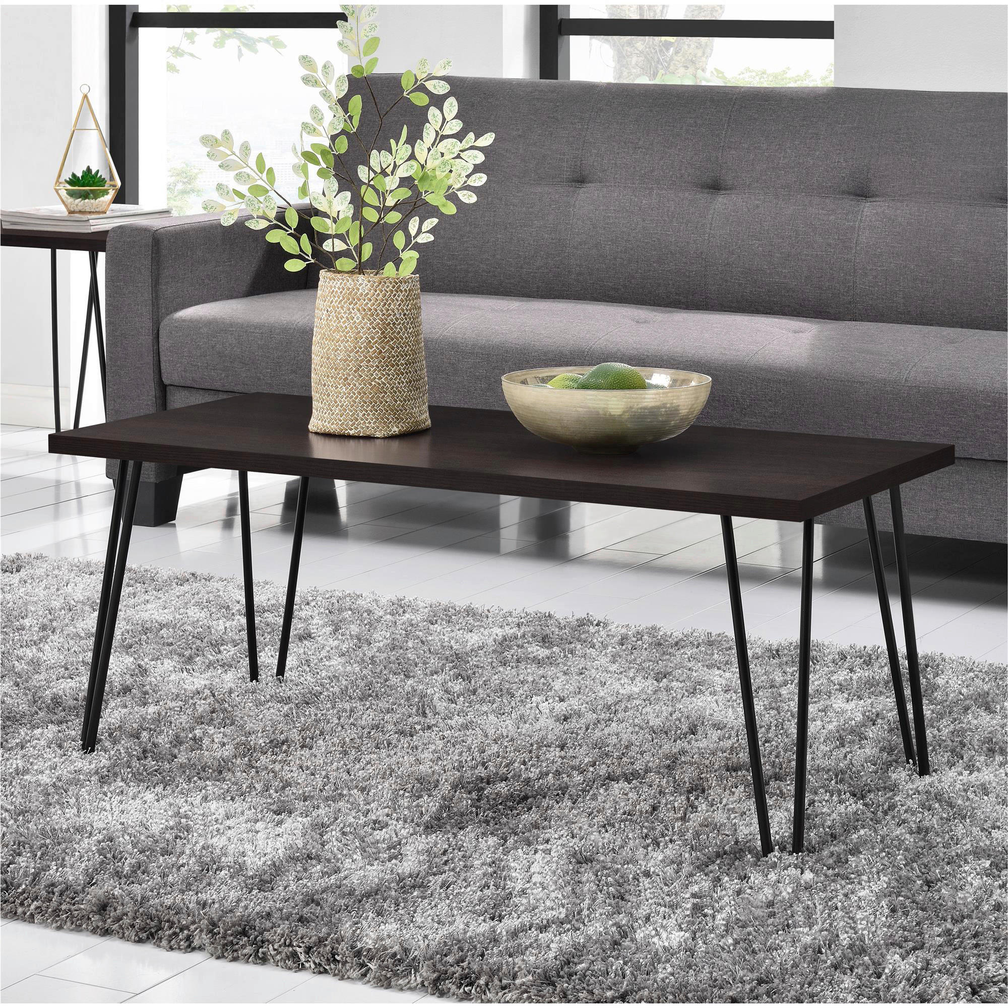 COUCHTISCH 106/46/50 cm Braun  - Schwarz/Braun, Design, Holzwerkstoff/Metall (106/46/50cm) - MID.YOU