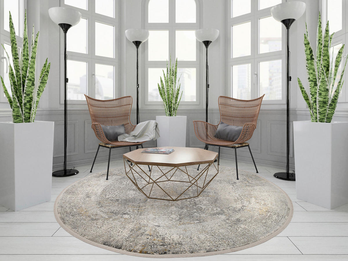 WEBTEPPICH 200 cm Avignon Grau, Hellgrau, Dunkelgrau  - Dunkelgrau/Hellgrau, Design, Textil (200cm) - Dieter Knoll
