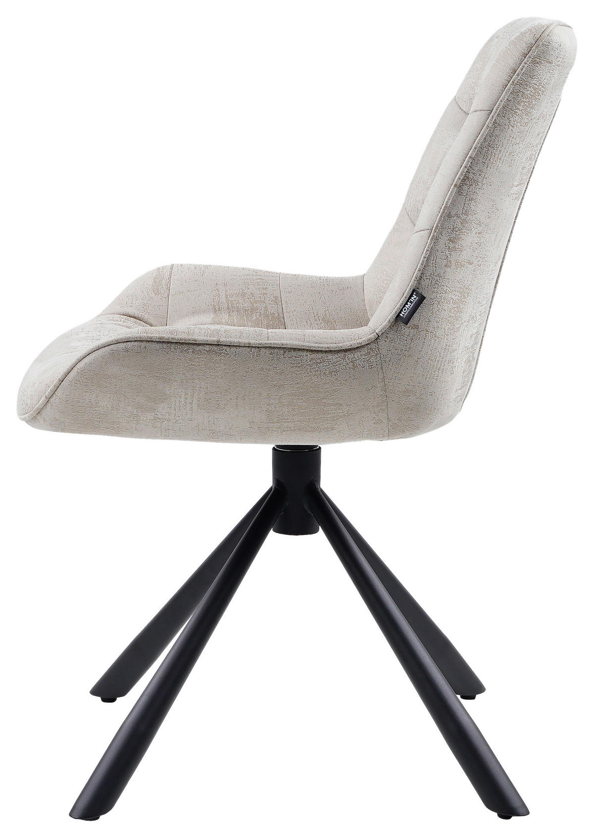STUHL - Beige/Schwarz, Design, Textil/Metall (57/84/63cm) - Hom`in