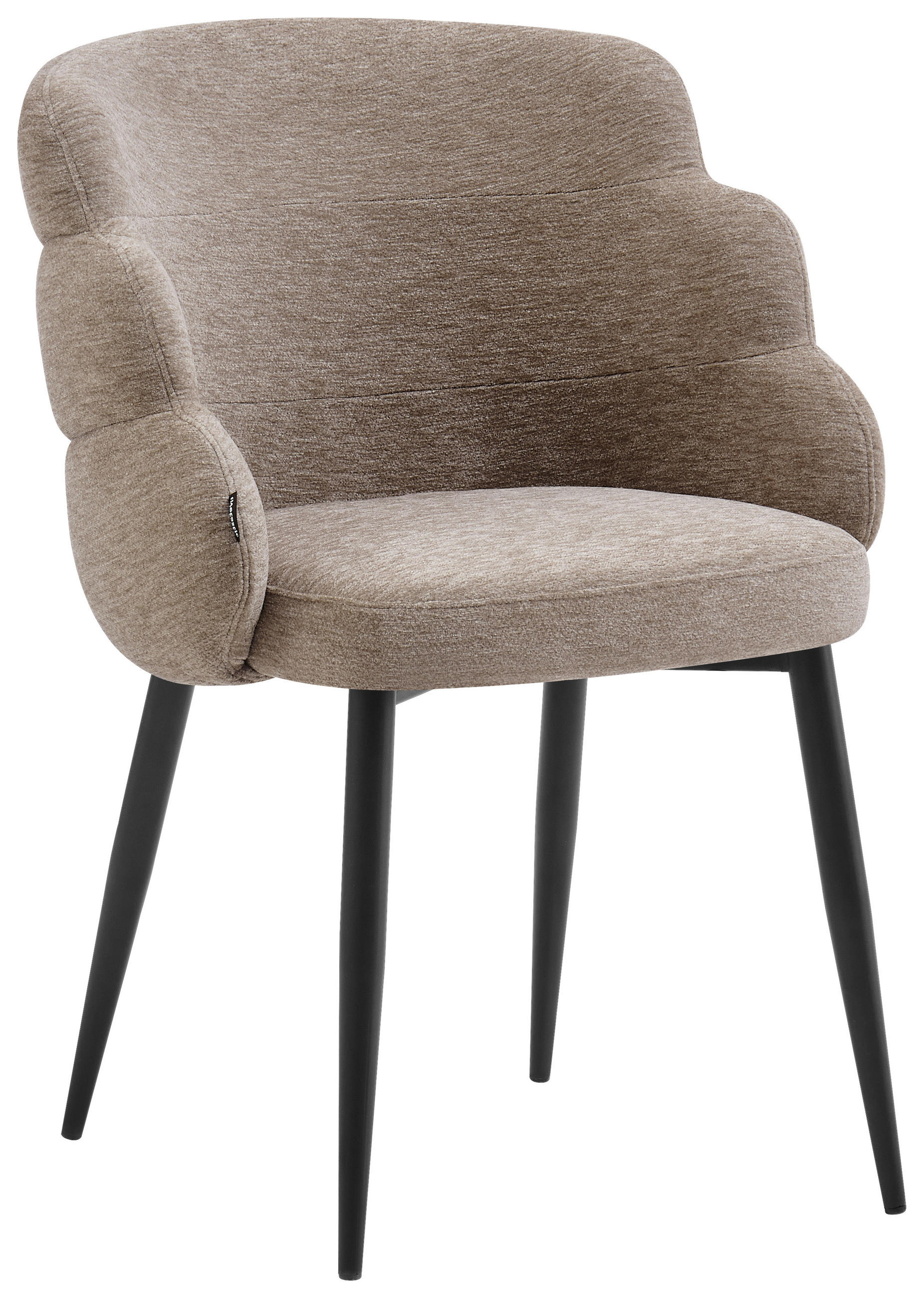 VIERFUßSTUHL - Taupe/Schwarz, MODERN, Holz/Textil (60,5/82/61cm) - Livetastic