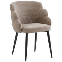 VIERFUßSTUHL - Taupe/Schwarz, MODERN, Holz/Textil (60,5/82/61cm) - Livetastic