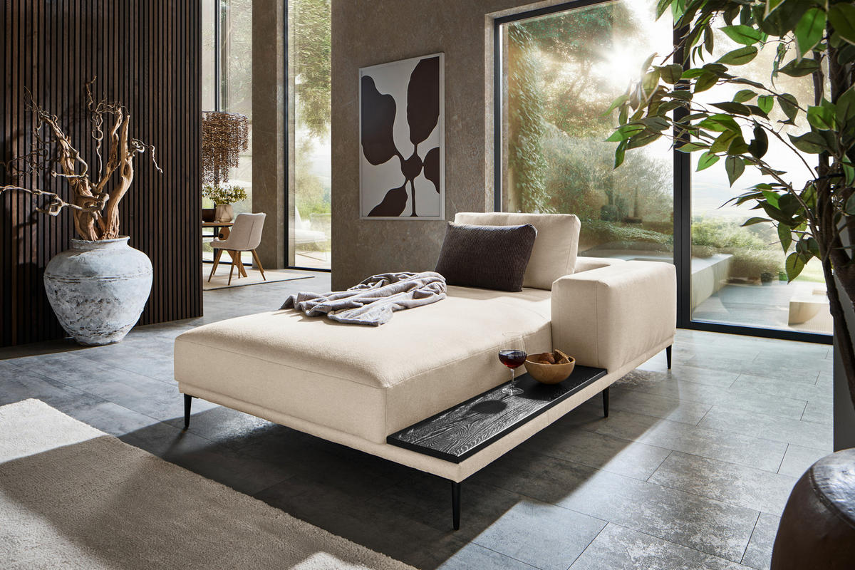 LIEGE Leinwand Naturfarben  - Schwarz/Naturfarben, Design, Textil/Metall (141/85/225cm) - Belluti