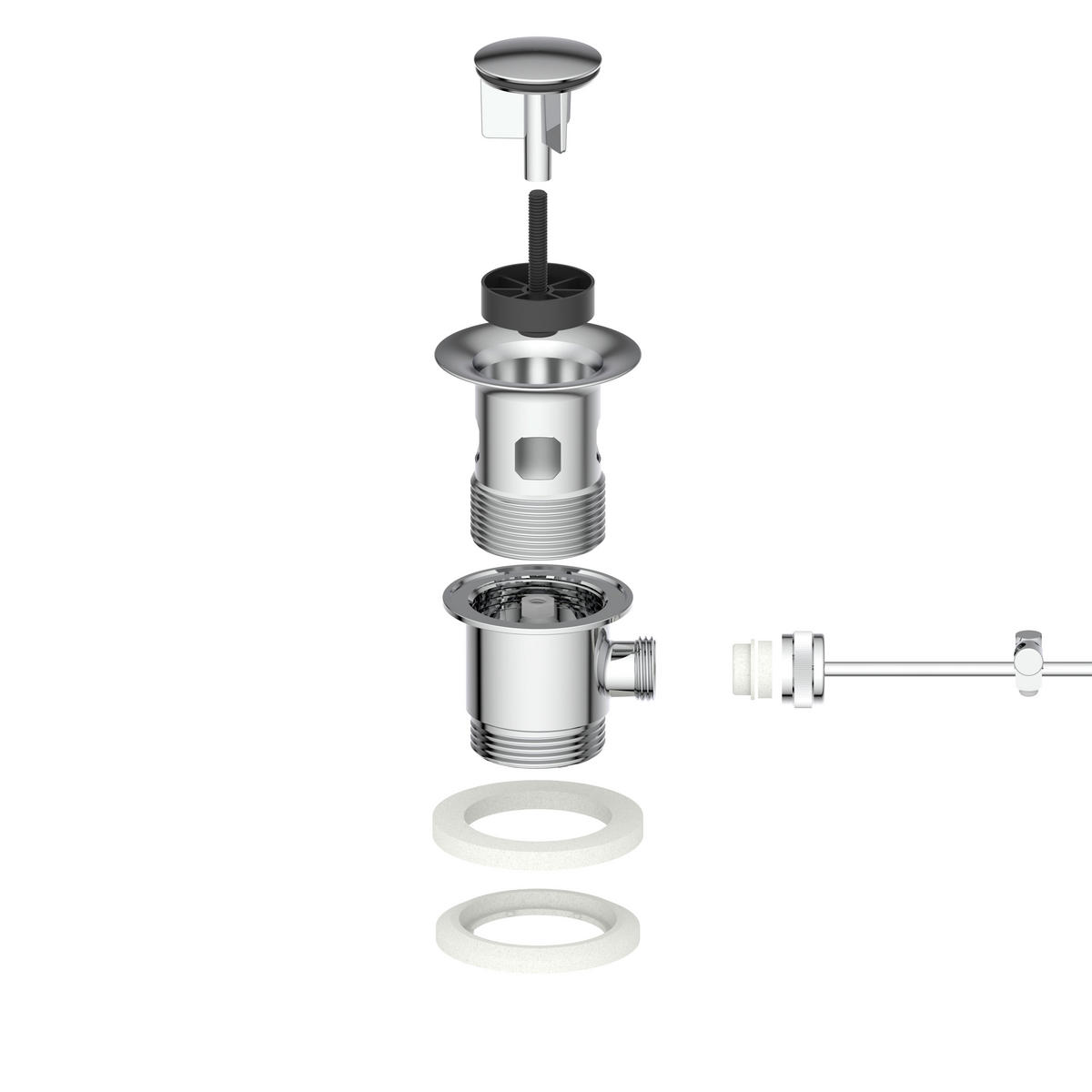 EXCENTERGARNITUR  - Chromfarben, KONVENTIONELL, Metall (6,2cm) - Schütte