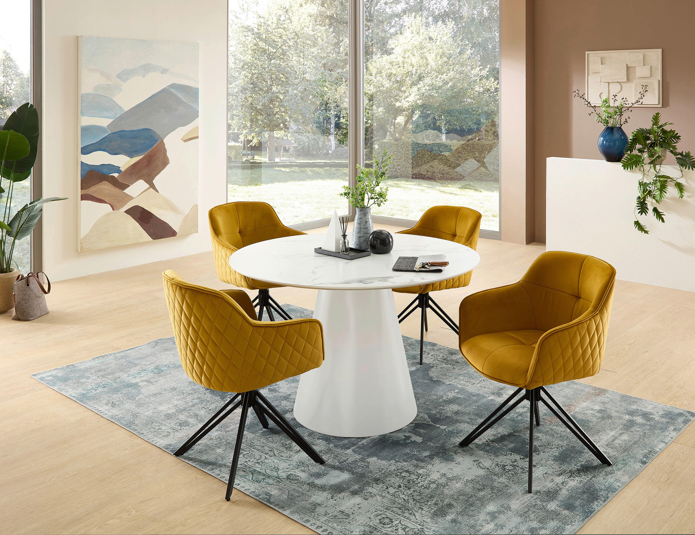 ESSTISCH in Holzwerkstoff 120/120/75 cm - Weiß, MODERN, Holzwerkstoff (120/120/75cm) - Livetastic