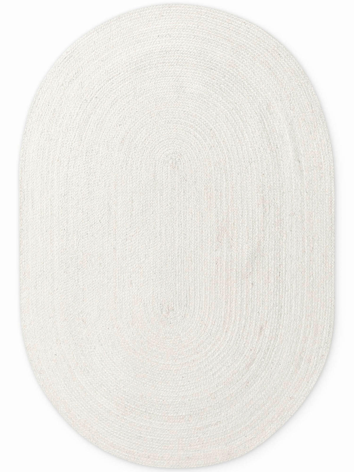 JUTETEPPICH 160/230 cm Jute Braided Weiß  - Weiß, Basics, Textil (160/230cm) - Hanse Home