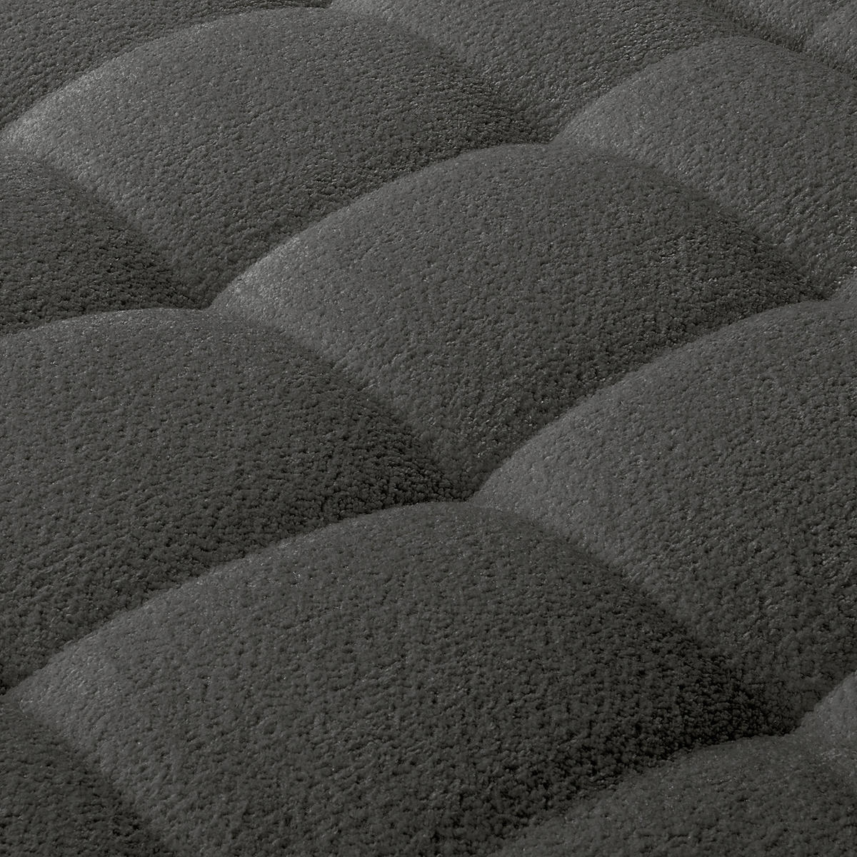 ECKSOFA Naomi in Chenille Anthrazit Rückenkissen  284/243 cm  - Anthrazit/Schwarz, Design, Kunststoff/Textil (284/243cm) - P & B
