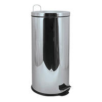 ABFALLSAMMLER 30 l  Metall  - Silberfarben/Schwarz, Basics, Kunststoff/Metall (29,5/63,5/29,5cm) - Spirella