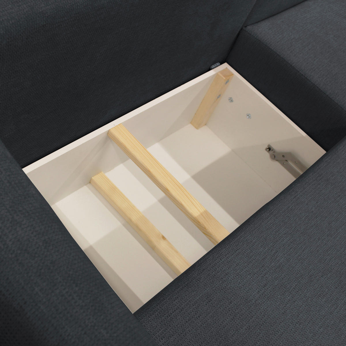 ECKSOFA Schwarz Struktur  - Schwarz, Design, Kunststoff/Textil (240/201cm) - MID.YOU