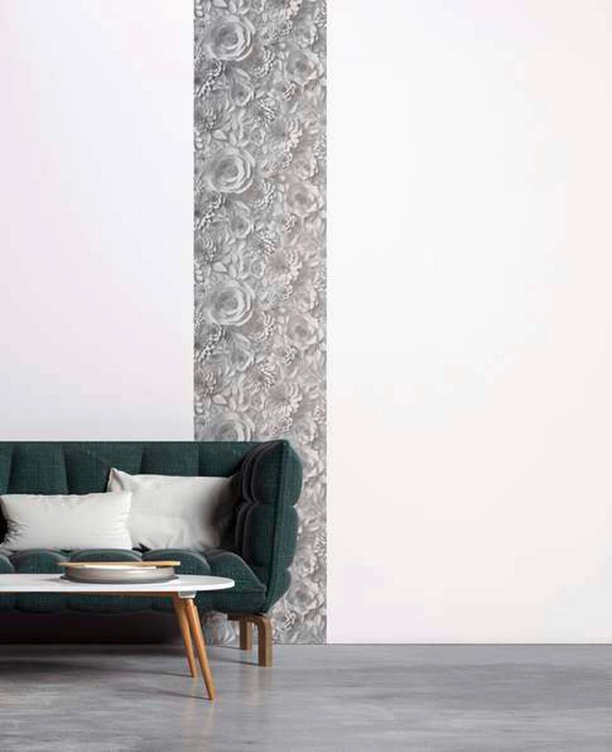 FOTOTAPETE  - Hellgrau, ROMANTIK / LANDHAUS, Textil (52/250cm)