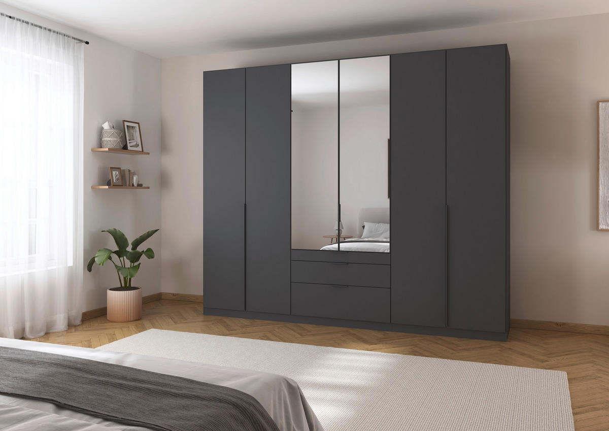 DREHTÜRENSCHRANK Grau  - Grau, Modern, Holzwerkstoff/Metall (271/229/54cm) - Rauch Möbel