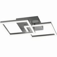 LED-DECKENLEUCHTE Bard 45/45/10 cm  - Anthrazit, Design, Kunststoff/Metall (45/45/10cm) - Fabas Luce