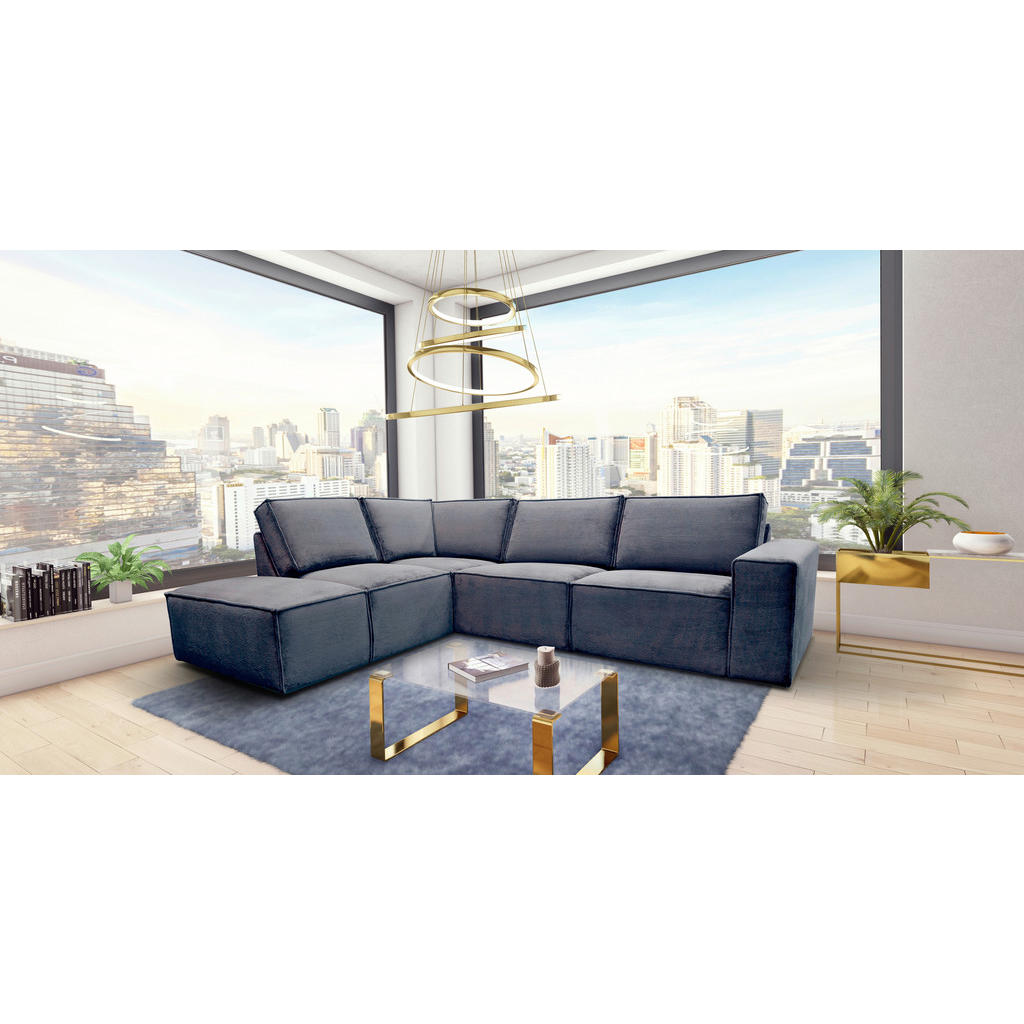 Thumbnail - Carryhome Ecksofa, Anthrazit, Textil, 4-5-Sitzer, Füllung: Schaumstoff, Ottomane links, L-Form, 275x212 cm, seitenverkeh...