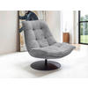 SESSEL in Struktur, Velours Grau  - Schwarz/Grau, Design, Textil/Metall (94/97/106cm) - Livetastic