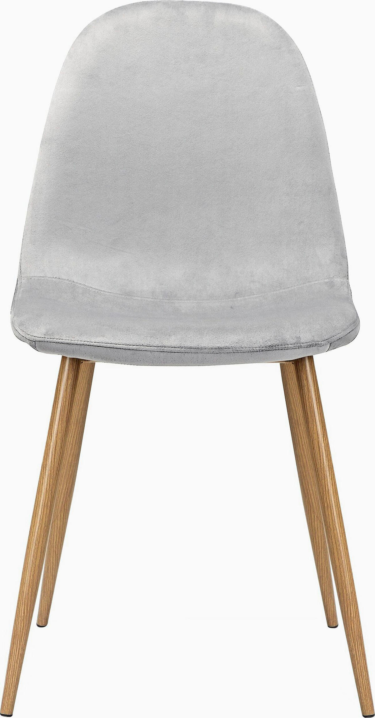 STUHL-SET Velours Grau  - Schwarz/Grau, Design, Textil/Metall (44/87/51cm) - MID.YOU